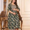 Elegant full-length feeding kurti designed for style, comfort and easy nursing.